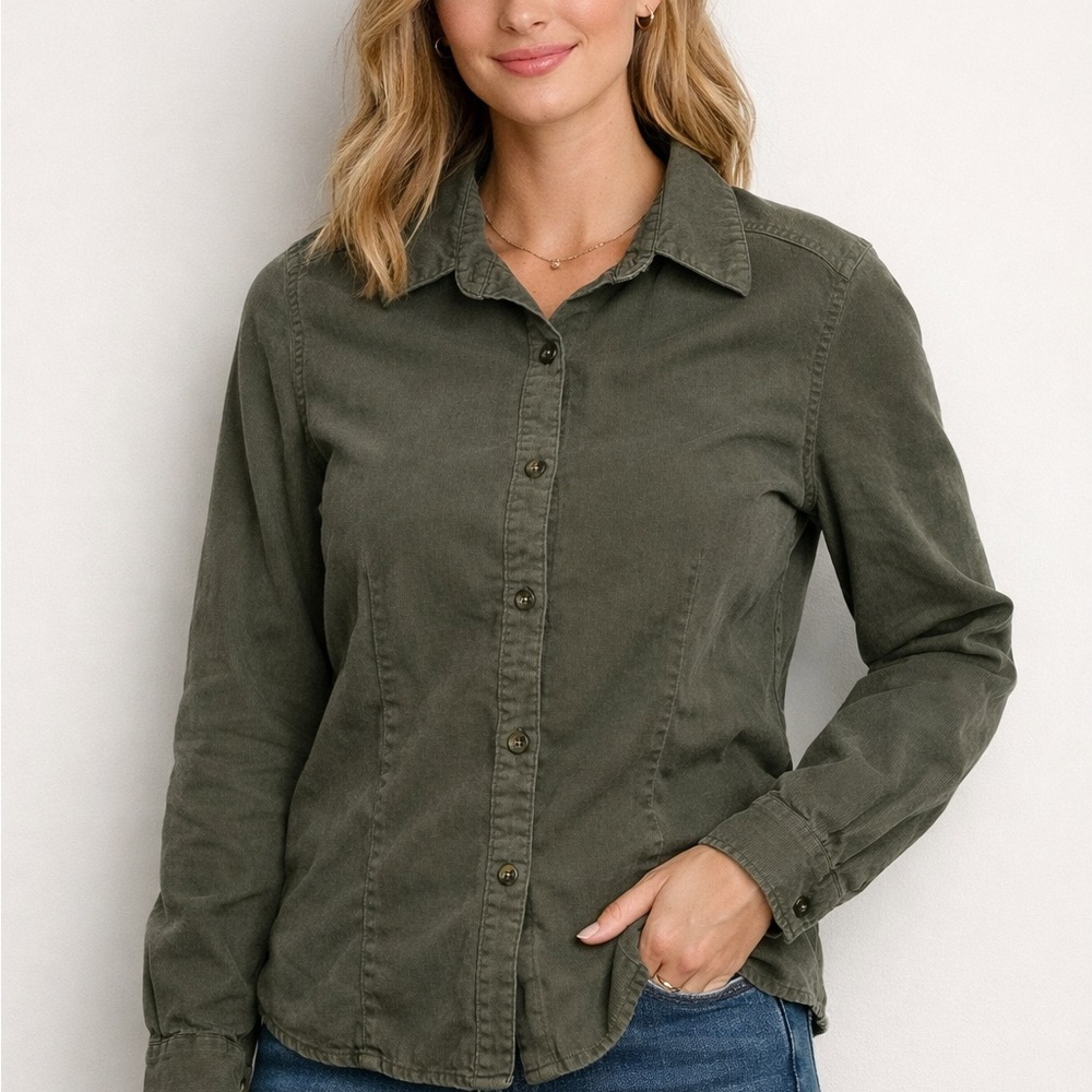 St. John's Bay Khaki Button-Down Shirt